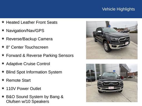 Used 2019 Ford Ranger Lariat w/ Equipment Group 501A Mid image 29