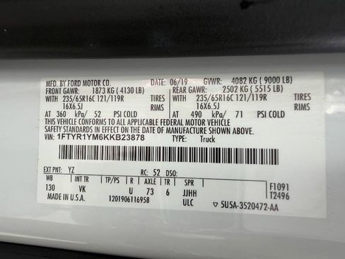 Used 2019 Ford Transit 250 130 Low Roof RWD image 24