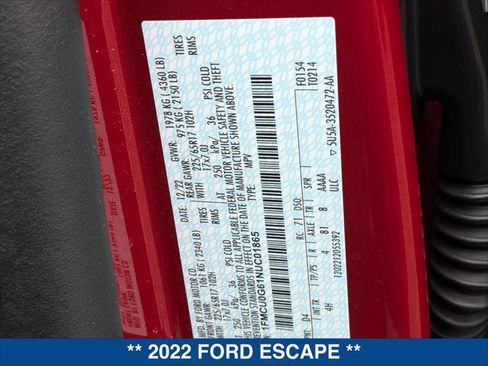 Certified 2022 Ford Escape SE FWD image 23