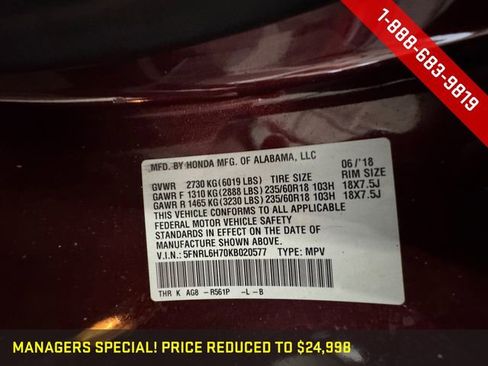 Used 2019 Honda Odyssey EX-L image 29