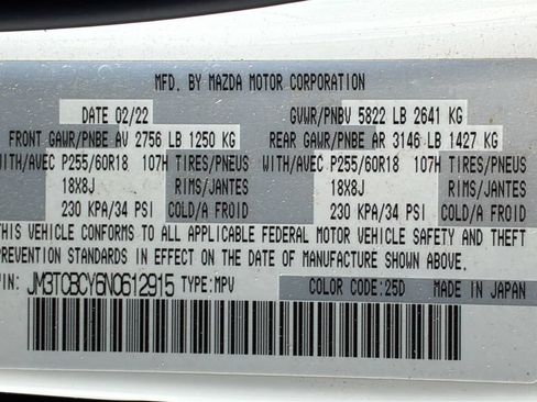 Used 2022 MAZDA CX-9 Touring AWD/4WD image 38