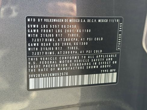 Used 2019 Volkswagen Tiguan SE w/ 3rd Row Seat Package image 28