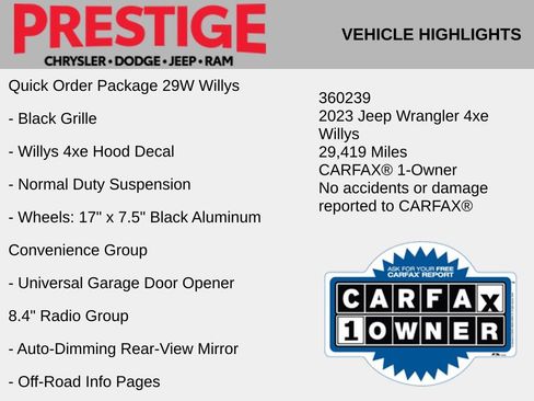 Used 2023 Jeep Wrangler Unlimited w/ 8.4" Radio Group AWD/4WD image 4