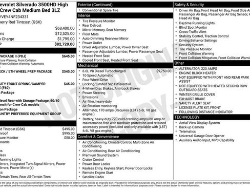 Used 2022 Chevrolet Silverado 3500 High Country w/ Safety Package II AWD/4WD image 15