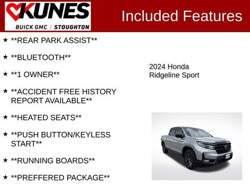Used 2024 Honda Ridgeline Sport image 2