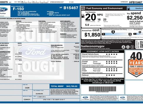 Certified 2017 Ford F150 XL w/ Equipment Group 101A Mid AWD/4WD image 2