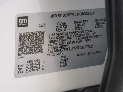 Used 2022 Chevrolet Tahoe High Country RWD image 32
