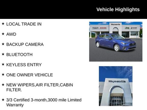 Used 2024 Subaru Impreza 2.0i AWD/4WD image 2