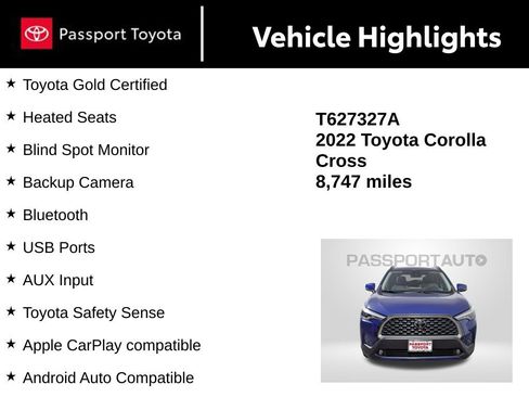 Certified 2022 Toyota Corolla Cross XLE image 14