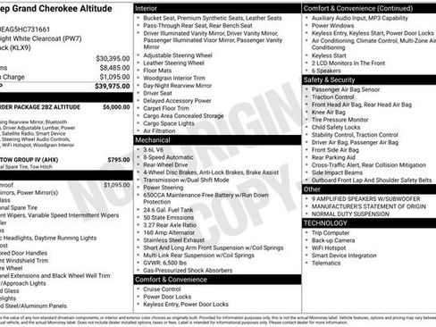 Used 2017 Jeep Grand Cherokee Altitude RWD image 15