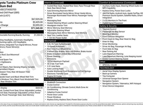 Used 2026 Toyota Tundra Platinum AWD/4WD image 39