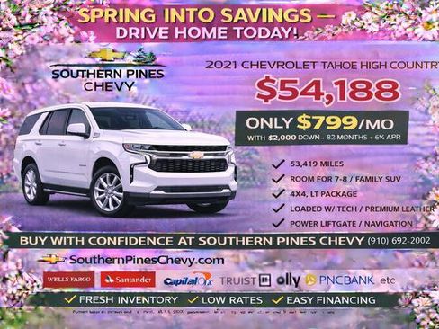 Used 2021 Chevrolet Tahoe High Country image 2