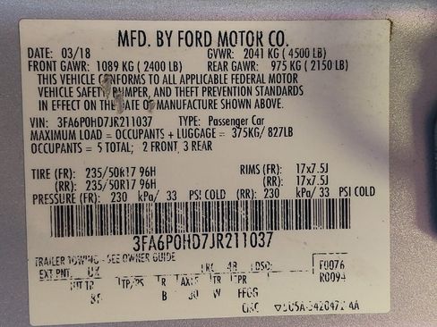Used 2018 Ford Fusion SE w/ Fusion SE Technology Package FWD image 33