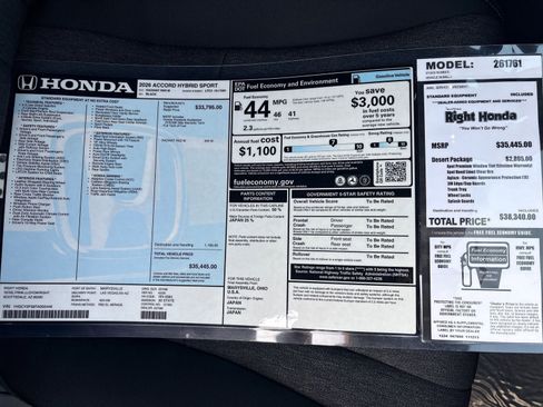 New 2026 Honda Accord Sport image 20