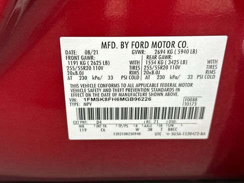 Used 2021 Ford Explorer Limited w/ Equipment Group 301A image 31