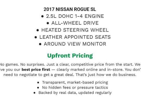 Used 2017 Nissan Rogue SL w/ SL Premium Package image 1