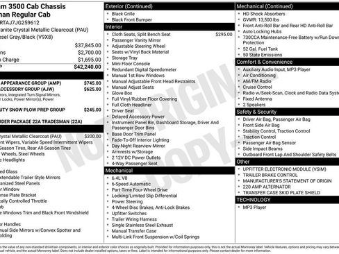Used 2018 RAM 3500 Tradesman w/ Chrome Appearance Group image 17