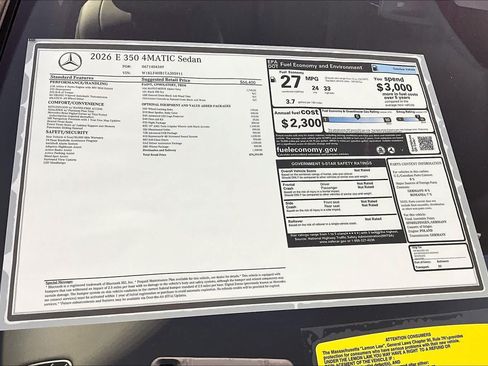 New 2026 Mercedes-Benz E 350 4MATIC Sedan image 18