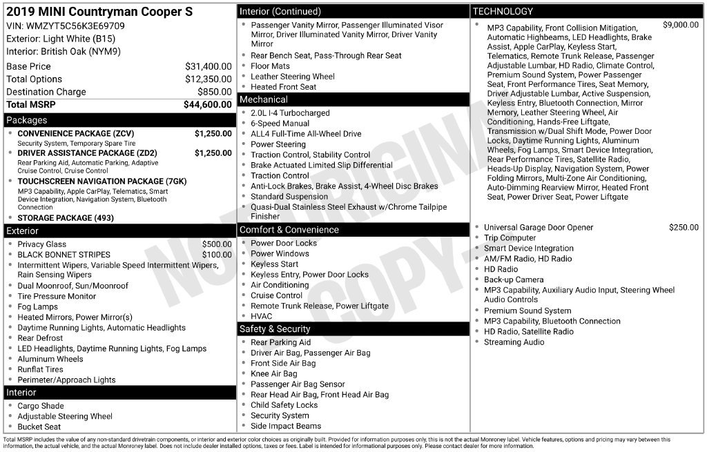 Used 2019 MINI Cooper Countryman S w/ Driver Assistance Package AWD/4WD image 34