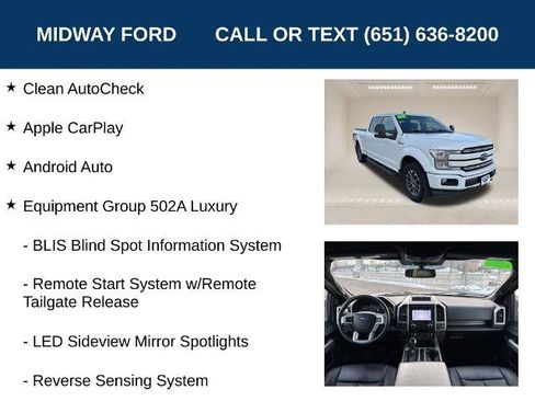 Certified 2019 Ford F150 Lariat w/ Equipment Group 502A Luxury image 7