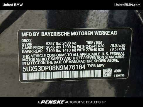 Used 2022 BMW X3 xDrive30i w/ M Sport Package 2 image 15