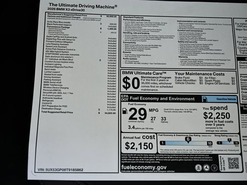 New 2026 BMW X3 xDrive30 w/ Convenience Package image 40