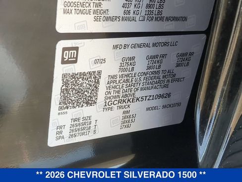 New 2026 Chevrolet Silverado 1500 LT AWD/4WD image 25
