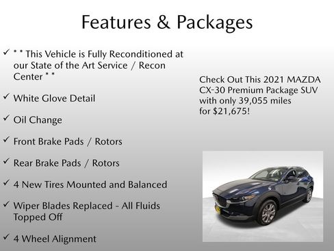 Certified 2021 MAZDA CX-30 AWD 2.5 S w/ Premium Package image 8