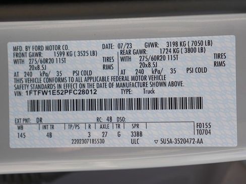 Used 2023 Ford F150 XLT w/ Equipment Group 302A High AWD/4WD image 78