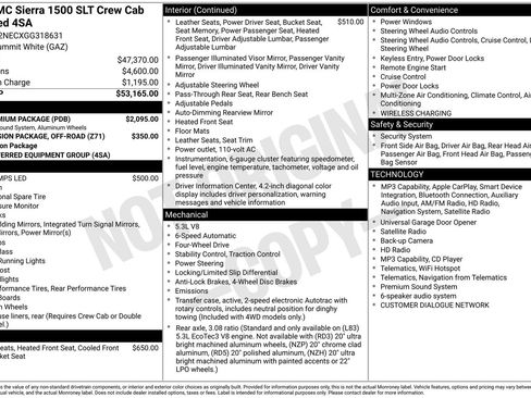 Used 2016 GMC Sierra 1500 SLT w/ SLT Premium Package AWD/4WD image 43