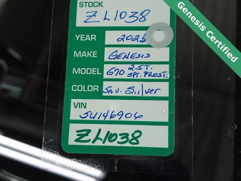 Used 2025 Genesis G70 2.5T w/ Sport Prestige Package image 36