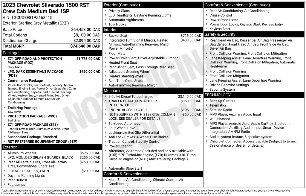 Used 2023 Chevrolet Silverado 1500 RST AWD/4WD image 2