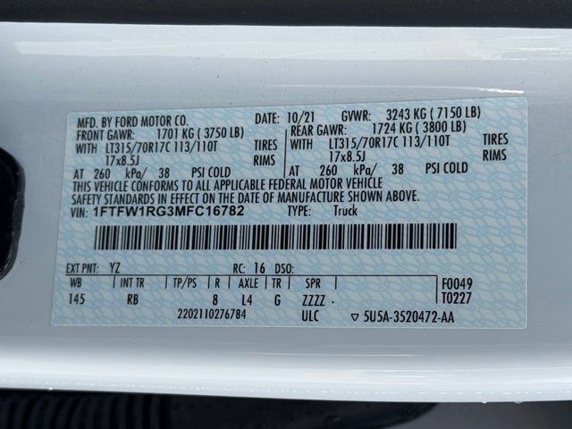Used 2021 Ford F150 Raptor w/ Equipment Group 801A High AWD/4WD image 24