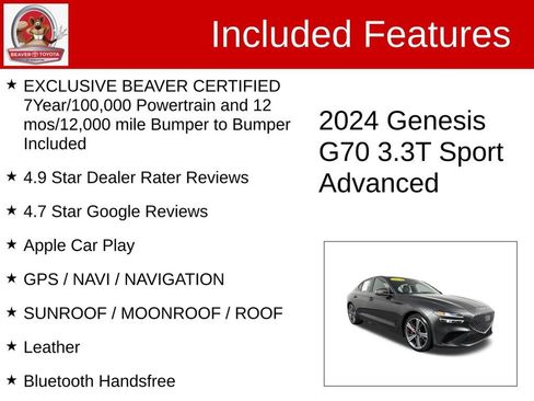 Used 2024 Genesis G70 3.3T image 4