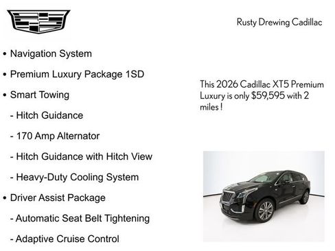 New 2026 Cadillac XT5 Premium Luxury w/ Driver Assist Package image 4