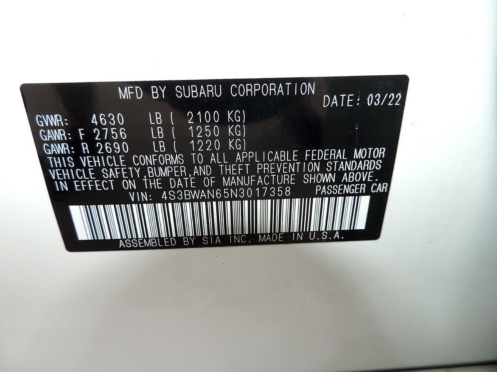 Used 2022 Subaru Legacy Limited AWD/4WD image 11