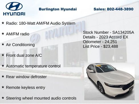 Used 2023 Honda Accord EX image 5