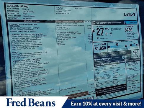 New 2026 Kia K5 GT-Line w/ GT-Line Red Interior Package image 18