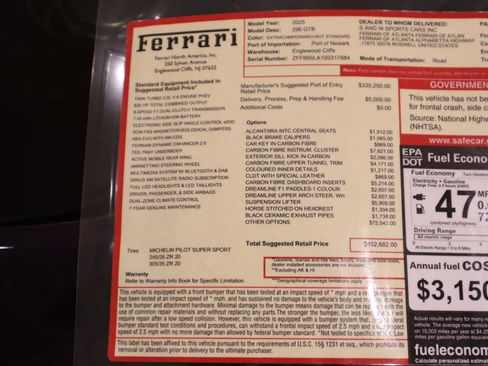 Certified 2025 Ferrari 296 GTB image 47