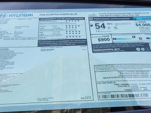 New 2026 Hyundai Elantra Blue image 31