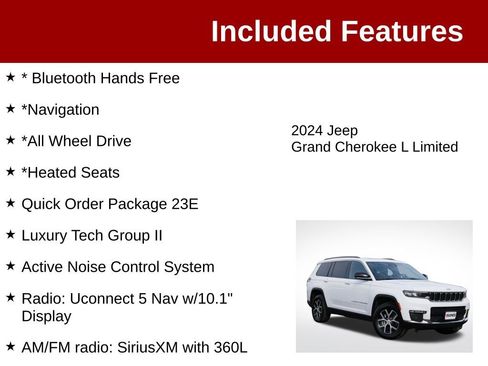 Used 2024 Jeep Grand Cherokee L Limited w/ Luxury Tech Group II AWD/4WD image 3