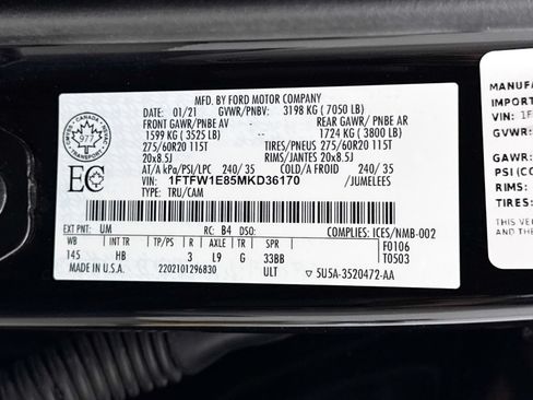 Used 2021 Ford F150 Lariat w/ Equipment Group 502A High AWD/4WD image 39