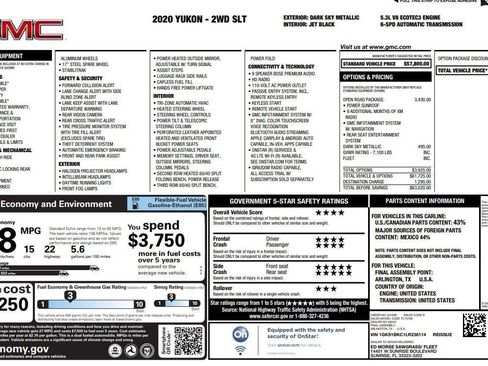 Used 2020 GMC Yukon SLT w/ Open Road Package image 3