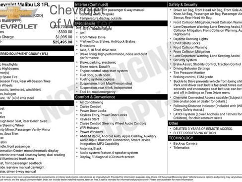 Used 2023 Chevrolet Malibu LS image 1