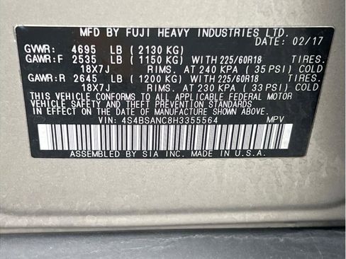 Used 2017 Subaru Outback 2.5i Limited image 22