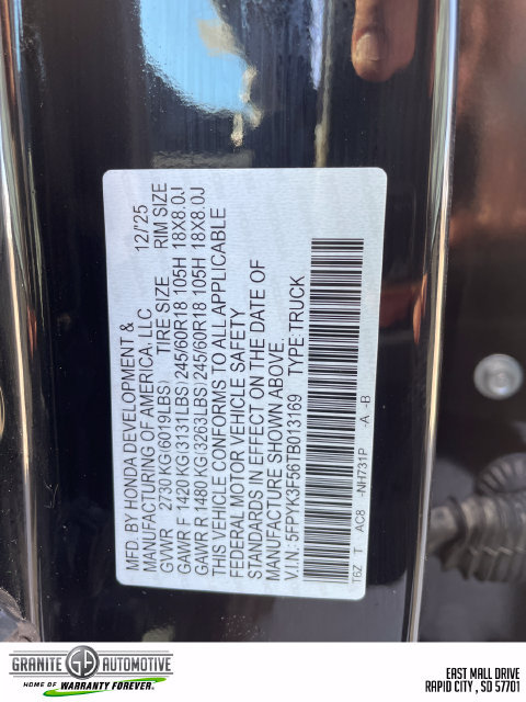 Used 2026 Honda Ridgeline RTL image 17