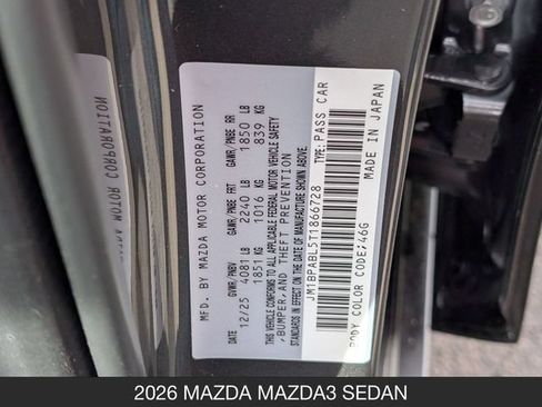 New 2026 MAZDA MAZDA3 s Sport FWD image 28