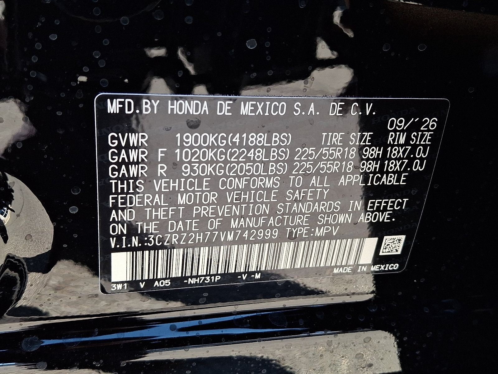 New 2027 Honda HR-V EX-L image 10