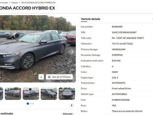 Used 2019 Honda Accord EX image 49