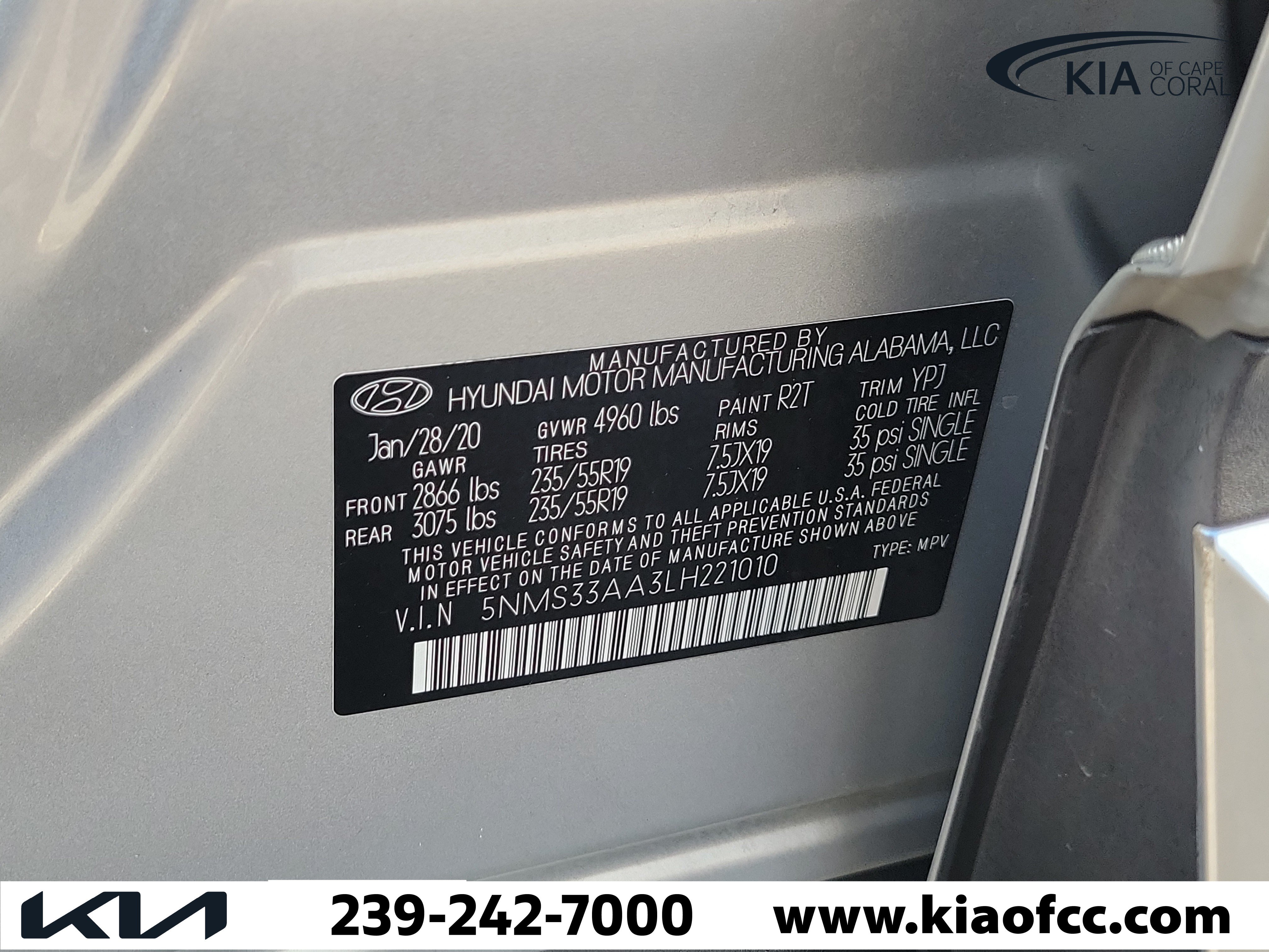 Used 2020 Hyundai Santa Fe SEL w/ Cargo Package FWD image 31
